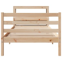 Cadre de lit avec tête de lit sans matelas 90x200 cm 