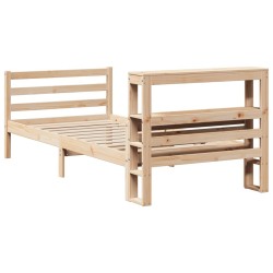 Cadre de lit avec tête de lit sans matelas 90x200 cm 
