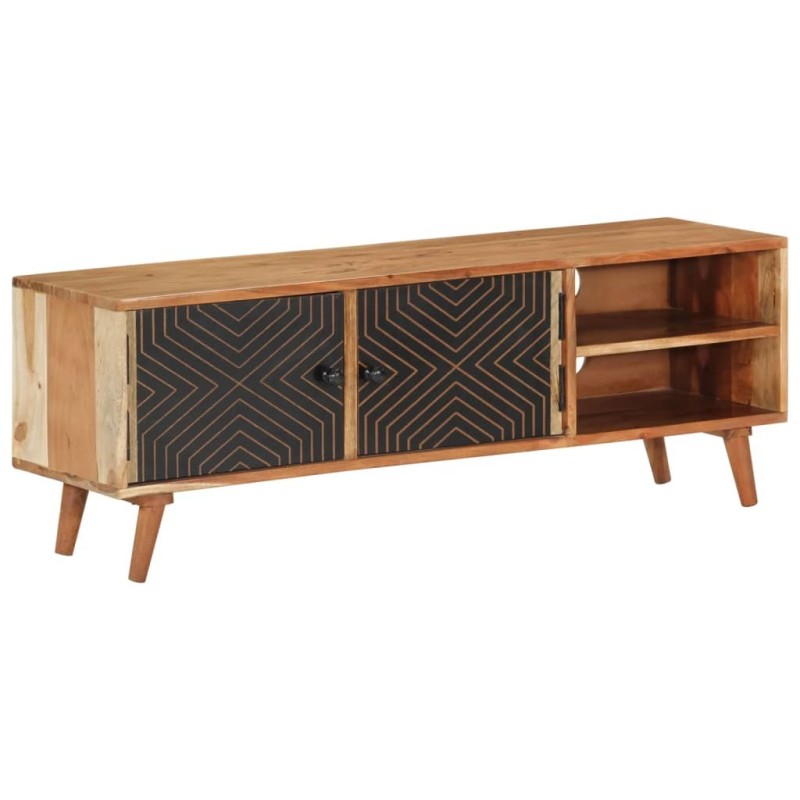 Meuble TV 112x30x40 cm bois d'acacia massif Meuble TV 112x30x40 cm bois d'acacia massif