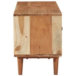 Meuble TV 112x30x40 cm bois d'acacia massif 