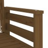 Banc de jardin avec table 2 places brun miel bois massif de pin 