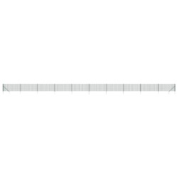 Clôture en treillis métallique et piquet d'ancrage vert 1x25 m 
