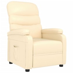 Fauteuil inclinable Crème Similicuir 