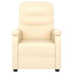 Fauteuil inclinable Crème Similicuir 