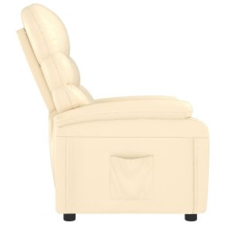 Fauteuil inclinable Crème Similicuir 