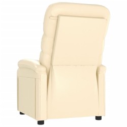 Fauteuil inclinable Crème Similicuir 