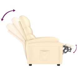 Fauteuil inclinable Crème Similicuir 
