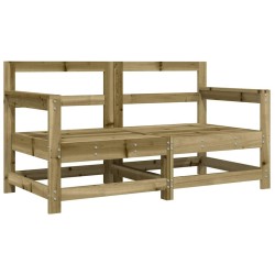 Chaises de jardin avec coussins lot de 2 bois de pin imprégné 