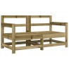 Chaises de jardin avec coussins lot de 2 bois de pin imprégné 