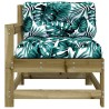 Chaises de jardin avec coussins lot de 2 bois de pin imprégné 