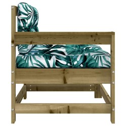Chaises de jardin avec coussins lot de 2 bois de pin imprégné 