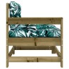 Chaises de jardin avec coussins lot de 2 bois de pin imprégné 