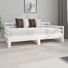 Lit coulissant sans matelas blanc 2x(90x190) cm 