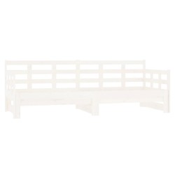 Lit coulissant sans matelas blanc 2x(90x190) cm 