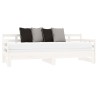 Lit coulissant sans matelas blanc 2x(90x190) cm 