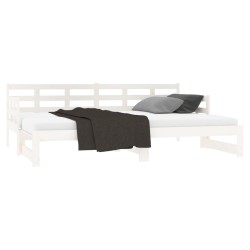 Lit coulissant sans matelas blanc 2x(90x190) cm 
