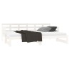 Lit coulissant sans matelas blanc 2x(90x190) cm 