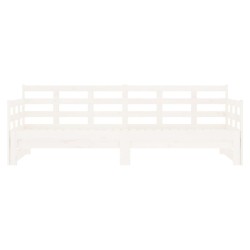 Lit coulissant sans matelas blanc 2x(90x190) cm 