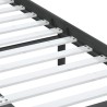 Cadre de lit sans matelas gris bois massif 