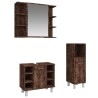 Ensemble d'armoires de salle de bain 3 pcs chêne fumé 