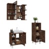Ensemble d'armoires de salle de bain 3 pcs chêne fumé 