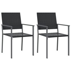 Ensemble à manger de jardin 3 pcs résine tressée acier 