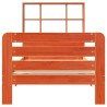 Cadre de lit sans matelas cire marron 90x200 cm bois pin massif 