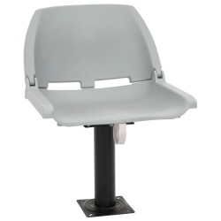 Ensemble de sièges de bateau pliables 4 pcs sans coussin gris 