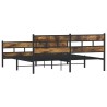 Cadre de lit en métal sans matelas chêne fumé 183x213 cm 