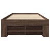 Cadre de lit sans matelas chêne marron 100x200 cm 