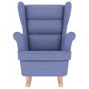 Chaise à bascule bleu jean 74x90x102 cm tissu 