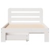 Cadre de lit sans matelas blanc 90x190 cm bois de pin massif 