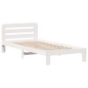 Cadre de lit sans matelas blanc 90x190 cm bois de pin massif 