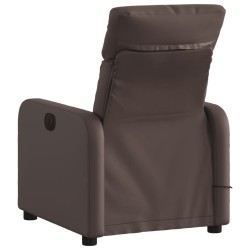 Fauteuil de massage inclinable Marron Similicuir 