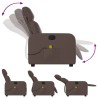 Fauteuil de massage inclinable Marron Similicuir 