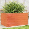 Jardinière cire marron 90x60x46 cm bois de pin massif 