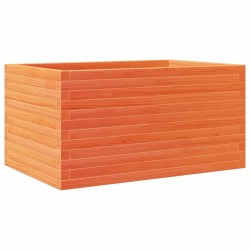 Jardinière cire marron 90x60x46 cm bois de pin massif 