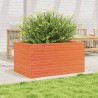 Jardinière cire marron 90x60x46 cm bois de pin massif 