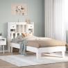 Cadre de lit sans matelas blanc 75x190 cm bois de pin massif 