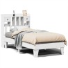Cadre de lit sans matelas blanc 75x190 cm bois de pin massif 