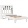 Cadre de lit sans matelas blanc 75x190 cm bois de pin massif 