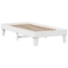 Cadre de lit sans matelas blanc 75x190 cm bois de pin massif 
