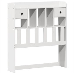 Cadre de lit sans matelas blanc 75x190 cm bois de pin massif 