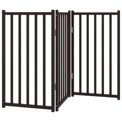 Barrière pour chien pliable 3 panneaux 150 cm bois sapin massif 