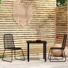 Ensemble à manger de jardin 3 pcs Noir 