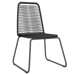 Ensemble à manger de jardin 3 pcs Noir 