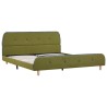 Cadre de lit sans matelas vert tissu 140x200 cm 