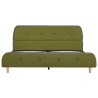 Cadre de lit sans matelas vert tissu 140x200 cm 