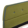 Cadre de lit sans matelas vert tissu 140x200 cm 