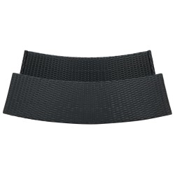Table de bar de jardin Noir 120x55x110 cm Résine tressée 
